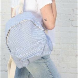 brand new brandy melville blue stripe backpack